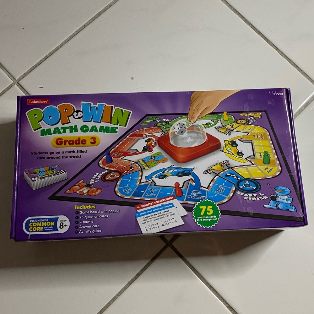 New never used Pop to Win! Math Game - Gr. 3